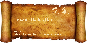 Tauber Hajnalka névjegykártya